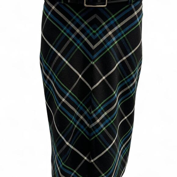 black plaid maxi skirt - Picture 1 of 4